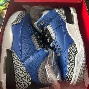 Jordan Varsity Royal and Gray Sneakers